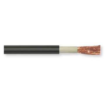 Cable de soldadura negro, ø exterior 14 mm, longitud 10 m
